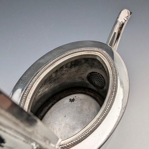 Circa 1890 British antique silver plate teapot James Dixon